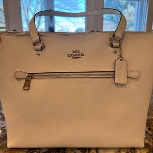 Coach Handbag, large white leather